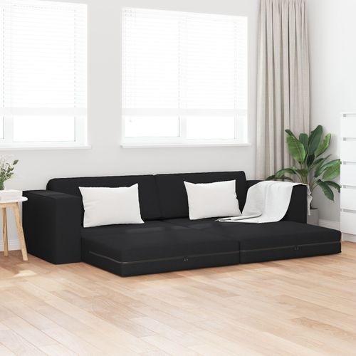 Vidaxl Canapé Lit 2-En-1 Noir 245x150x60.5 Cm Tissu