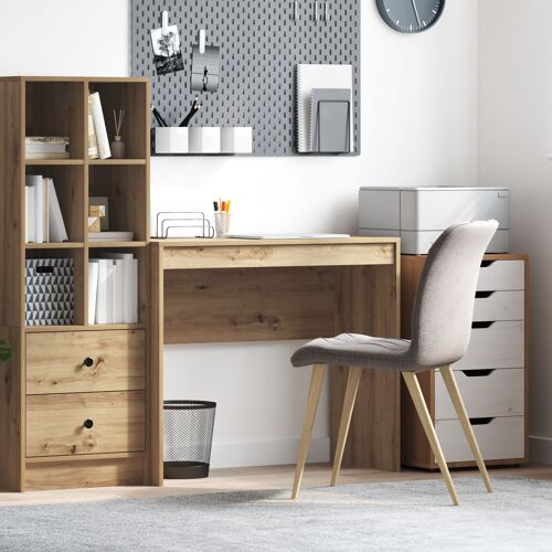 Vidaxl Bureau D'écriture Chêne Artisanal Panneau De Particules Moyen