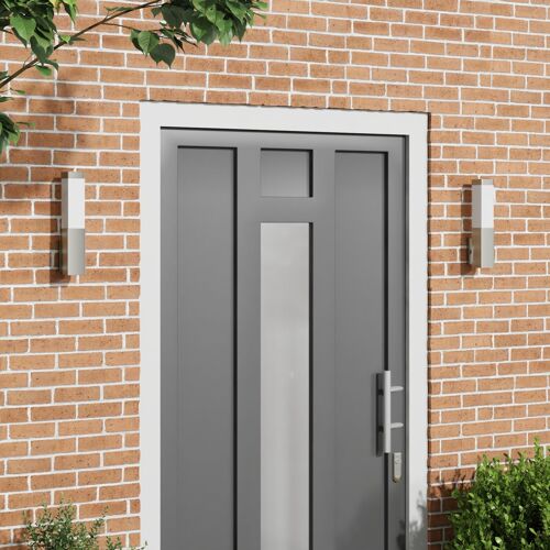 Vidaxl Appliques Murales Extérieures 2 Pcs Argent En Acier Inoxydable Ip44