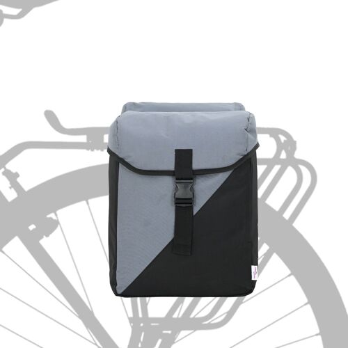 Vidaxl Sac Pannier Vélo Double Sacs 35l Gris
