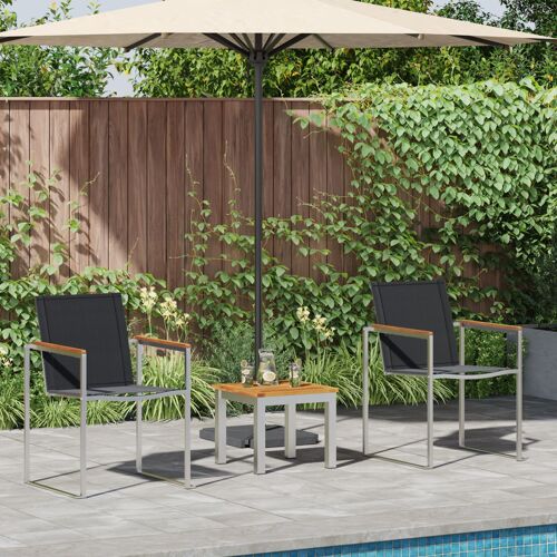 vidaXL Chaises de salle à manger 2 pcs Gris 60x56x85 cm Bois massif d'acacia