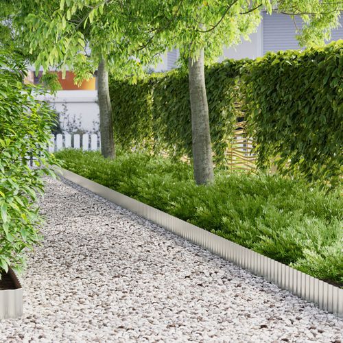 Vidaxl Bordures De Jardin 20 Cmx10 M En Acier Galvanisé Flexible