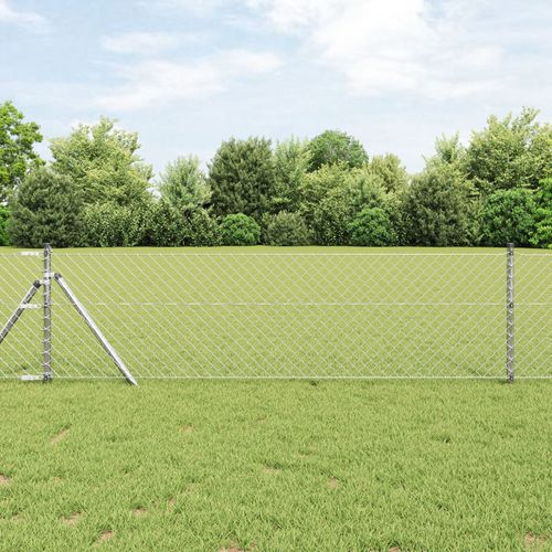 Vidaxl Clôture En Treillis 0.4x25 M Acier Galvanisé