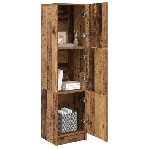 Vidaxl Buffet Marron Bois Usé Faux Bois Compact Buffet Marron