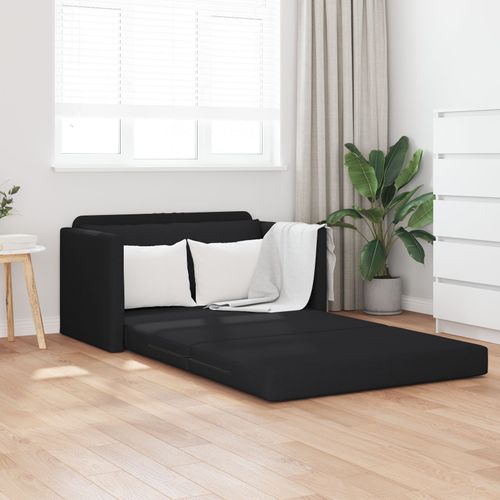 Vidaxl Canapé-Lit 2-En-1 Noir 124x71x78 Cm Tissu