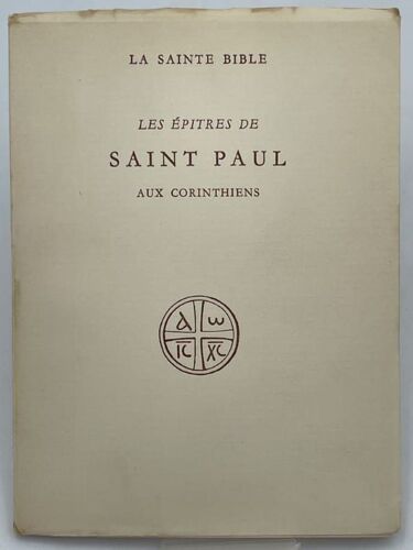 Les Épittres De Saint Paul Aux Corinthiens