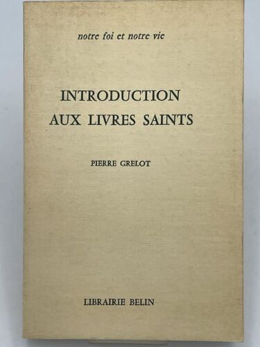 Introduction Aux Livres Saints