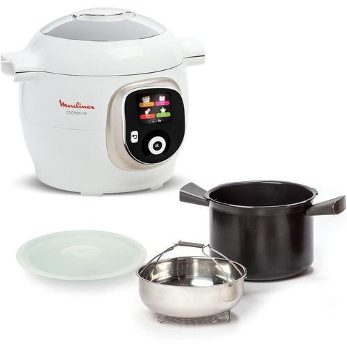 Hamiltion-Cookeo Multicuiseur Intelligent 6L, 150 Recettes Intégrées, Cuisson Sans Surveillance, Ecran Intuitif, Guide De Cuisson, Application My, 1600W, Blanc, 15 Ans Réparabilité