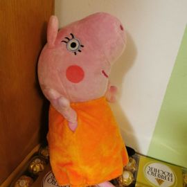 Peppa Pig Mama Pig Peluche Anime Peluche Figurine Peluche Anime 25 Cm Goodnice