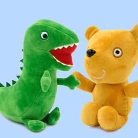 Sausia Dinosaure Teddy Peppa Pig Cochon Peluche Animal En Peluche Figurine Animaux En Peluche Anime 17 Cm Goodnice