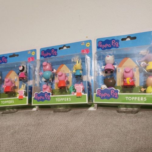 Set De Figurines Peppa Pig Pigs Family Friends 3 X 5 Pack Donc 15 Figurines Goodnice