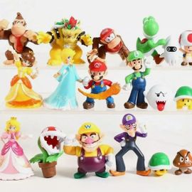 Super Mario Figures Figure 18 Pcs Jouet Jouet Personnage Peach Wario Bowser Luigi Etc. Goodnice