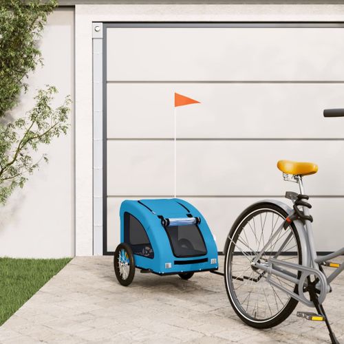 Vidaxl Remorque De Vélo Pour Animaux De Compagnie Bleu