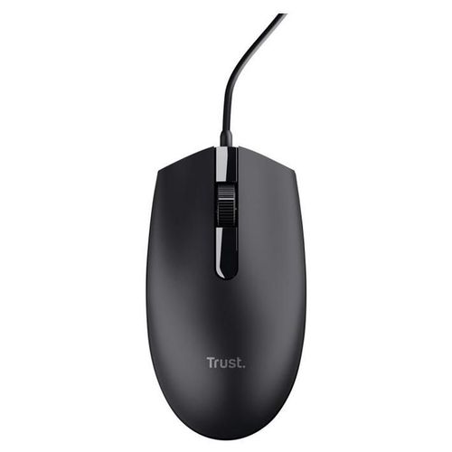 Trust TM-101 - Souris - droitiers et gauchers - optique - 3 boutons - filaire - USB - noir