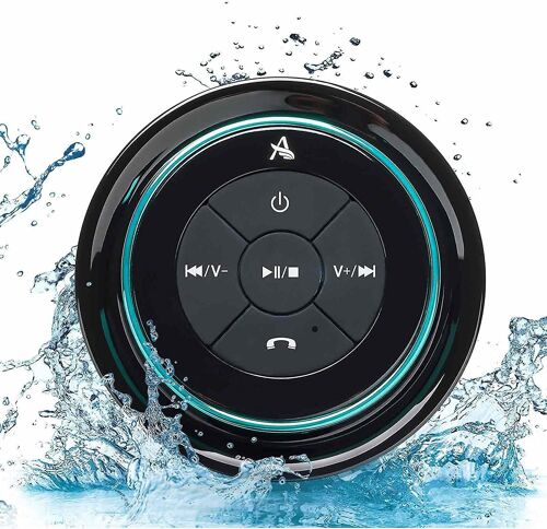 Meilleure enceinte de douche étanche avec son 3D, 6 heures d'autonomie, Bluetooth 5.0 - Compacte et portable