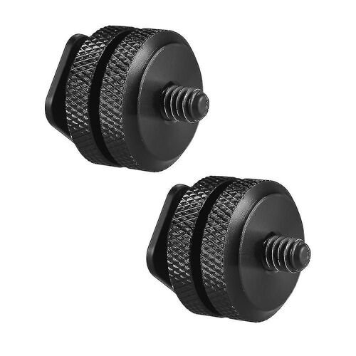 Adaptateur de vis pour trépied pour griffe porte-accessoire d'appareil photo - 2 pièces, noir durable, 25 x 18 x 18 mm, idéal pour les appareils photo