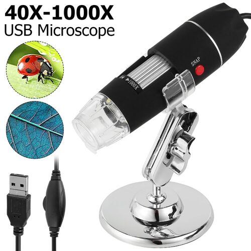 Microscope numérique endoscope à grossissement 40X-1000X VGA USB WiFi avec 8 LED et logiciel