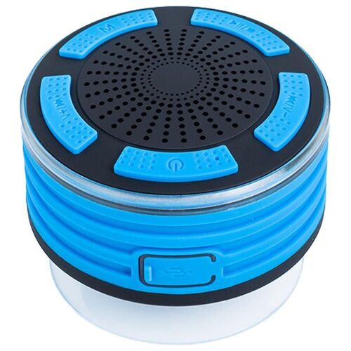 Enceinte Bluetooth 4.0 étanche avec ventouse, radio FM, autonomie de 5 à 6 heures, indice IPX7, puissance sonore de 5 W