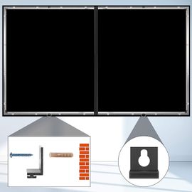 Duronic FFPS92 /169 Ecran de Projection Fixe de 92 Pouces ou 234 cm ? Ratio 16:9 ? Monture en métal avec revêtement Velours et Toile Extensible Anti-pli ? Installation Murale idéale pour Home cinéma