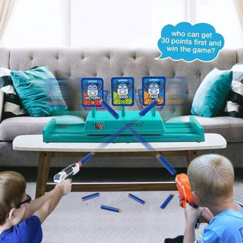 Cible Pour Nerf, Cible Mobile Gauche Et Droite, Réinitialisation Automatique, Cible De Tir D'effet Sonore Et Intelligent Pour Les Pistolets Nerf N-Strike Elite/Mega/Rival (Uniquement La Cible)