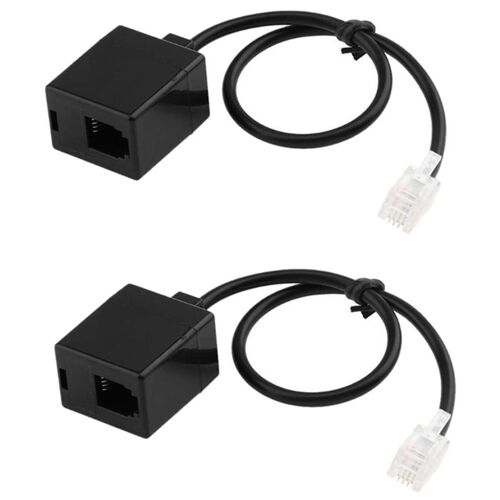 Rallonge d'adaptateur de casque, 2X RJ9 4P4C, mâle à double port femelle, connecteur d'adaptateur de téléphone