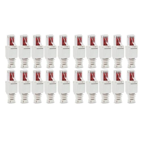 Connecteurs réseau sans outil, câble de raccordement, prise de câble UTP, installation sans outils, RJ45, CAT6, LAN, Cat5, Cat7, 20 X