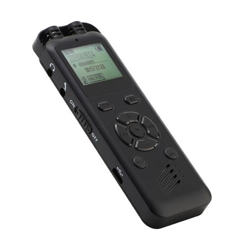 Enregistreur vocal audio numérique professionnel avec WAV, mini stylo statique pour téléphone Denoise, dictaphone USB, lecteur MP3, 16 Go