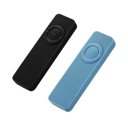 Disque U portable USB dehors Mini, régularise 3 lecteurs de musique, prend en charge la carte TF 32 Go, noir et bleu, 2 pièces