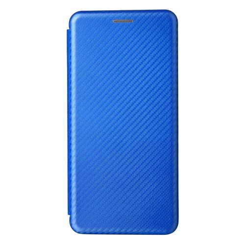 Coque Google Pixel 6a - Fibre de carbone texture Horizontal Flip Cuir Bleu