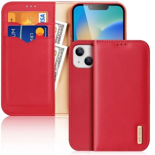 Coque en cuir pour iPhone 14 Plus - DUX DUCIS Hivo Series,cuir de vachette et TPU