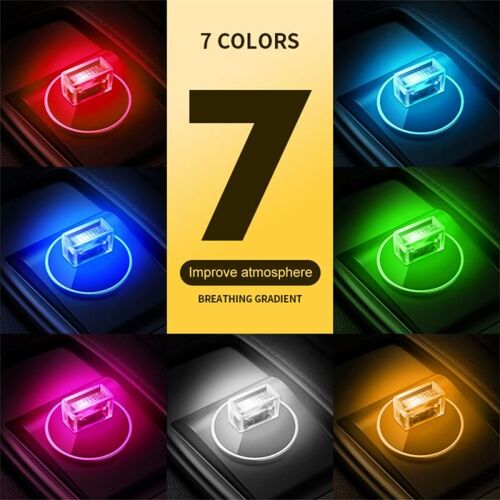 Mini Lampe Led Usb Colorée Pour Intérieur De Voiture, Lumière D'ambiance, Éclairage D'urgence, Pc, Lampe Décorative, Accessoire De Voiture