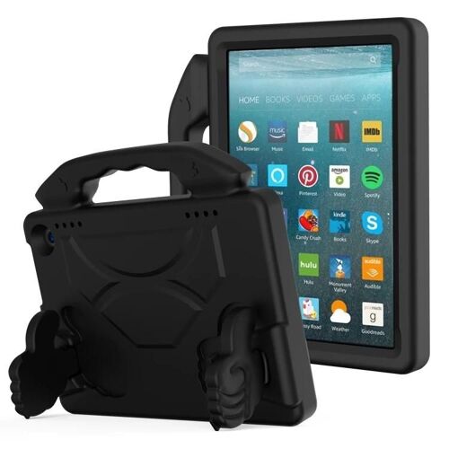 Coque Kindle Fire HD 8 2020 - Support de pouce EVA antichoc,Noir Noir