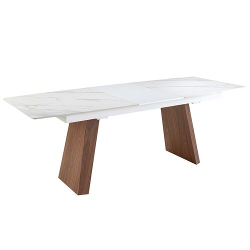 Table À Manger À Rallonge Baril Ovale Marbre Porcelaine