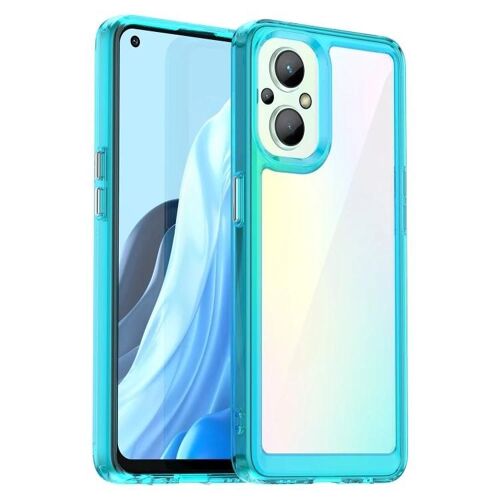 Coque De Téléphone Oppo Reno 7 Lite - Acrylique Coloré + Tpu,Bleu Transparent Bleu Transparent