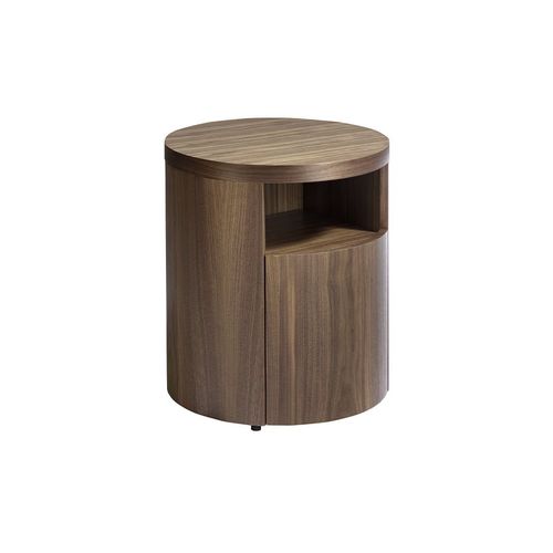 Table De Chevet Ronde De Noyer