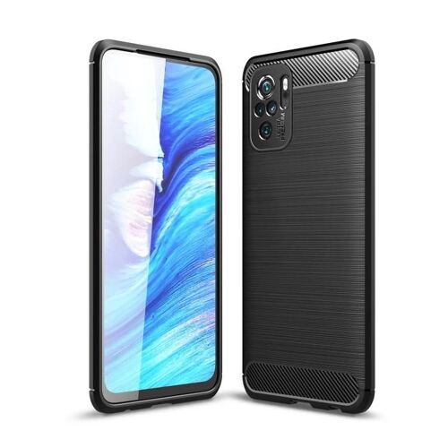 Coque TPU Xiaomi Redmi Note 10 4G - Texture en fibre de carbone brossée (noir) Noir