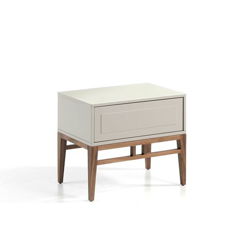 Table de chevet en bois Niebla et Noyer