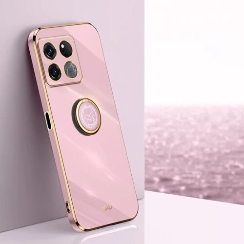 Coque De Téléphone Oneplus Ace Racing Tpu - 6d Electroplate,Support D'anneau,Violet Cerise Violet Cerise