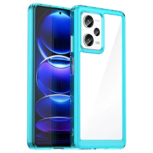 Coque De Téléphone Xiaomi Redmi Note 12 Pro+ - Acrylique Coloré + Tpu,Bleu Transparent Bleu Transparent