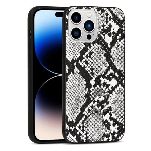 Coque iPhone 14 Pro - Cuir TPU avec texture serpent - SUNSKY Texture serpent