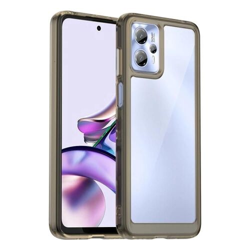 Coque De Téléphone Motorola Moto G23 - Acrylique Coloré + Tpu,Gris Transparent Gris Transparent
