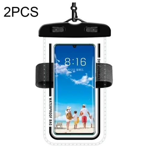 Étui de téléphone portable étanche - 2 pcs style de brassard pour la natation,noir noir