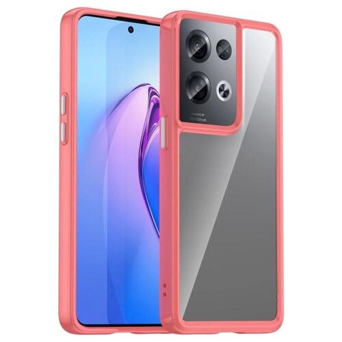 Coque de téléphone en acrylique + TPU pour OPPO Reno8 Pro - Série colorée,rouge Inde rouge