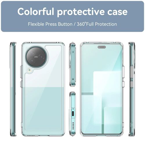 Coque De Téléphone Xiaomi Civi 3 - Acrylique Coloré + Tpu,Design Transparent Transparent