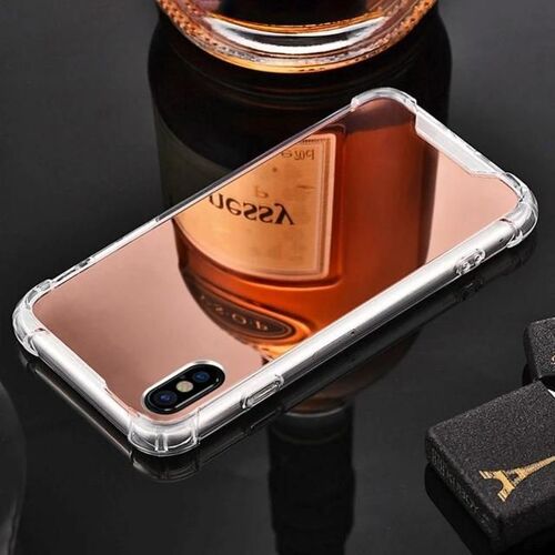 Coque iPhone XR - Miroir de placage de luxe Acrylique TPU,SUNSKY Rose Rose