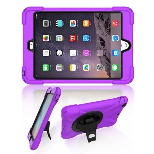 Coque Antichoc Ipad Mini 1,2,3 - Silicone Coloré & Pc,Support,Sangle - Sunsky Violet Violet