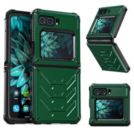 Coque Motorola Razr 2022 - Conception pliable antichoc,vert armée