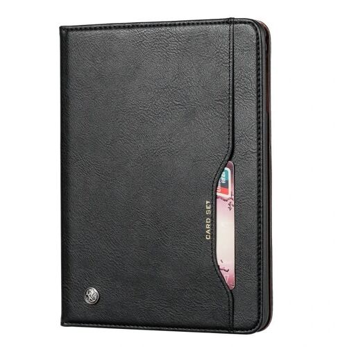 Étui En Cuir Pour Ipad 9.7 - Couverture Rabattable Avec Cadre Photo,Emplacements Pour Cartes,Portefeuille - Sunsky Noir