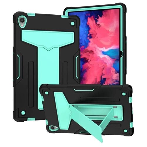 Coque Lenovo Tab P11 - Support Antichoc En Forme De T Et Coque En Silicone - Sunsky Noir + Vert Menthe