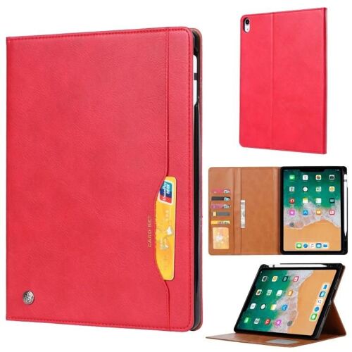Coque Ipad 10e Génération 10.9 - Pétrir La Texture De La Peau Flip Leather,Rouge